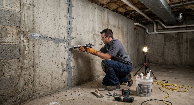 Basement Crack Repair in Albemarle, NC