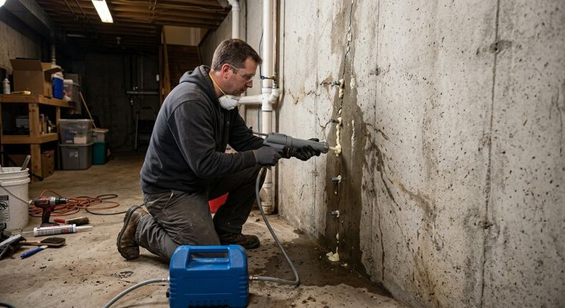 Basement Crack Repair in Albemarle, NC