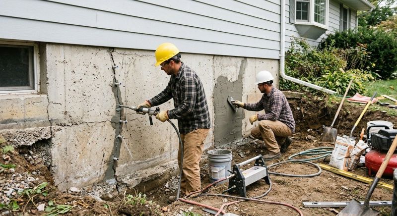 Basement Foundation Repair in Rockwell, NC