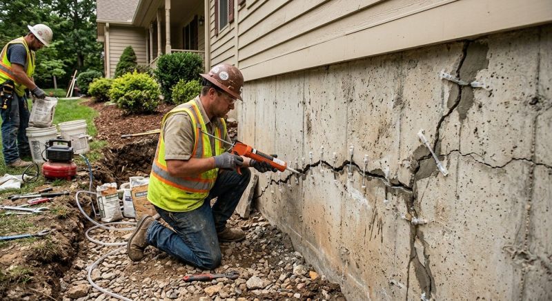 Cracked Foundation Repair in Denton, NC