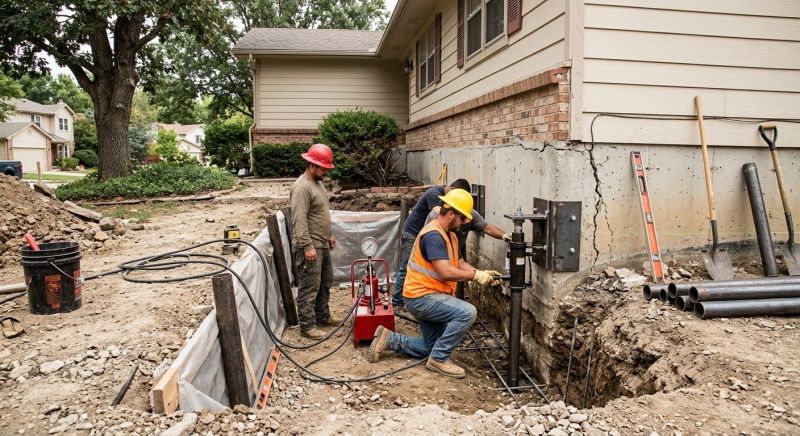 Cracked Foundation Repair in Albemarle, NC