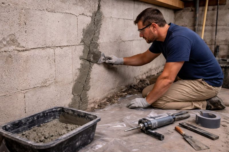 Foundation Crack Repair in Norwood, NC