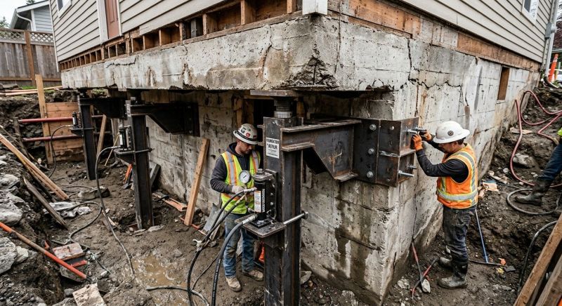 Foundation Lifting in Cabarrus County, NC