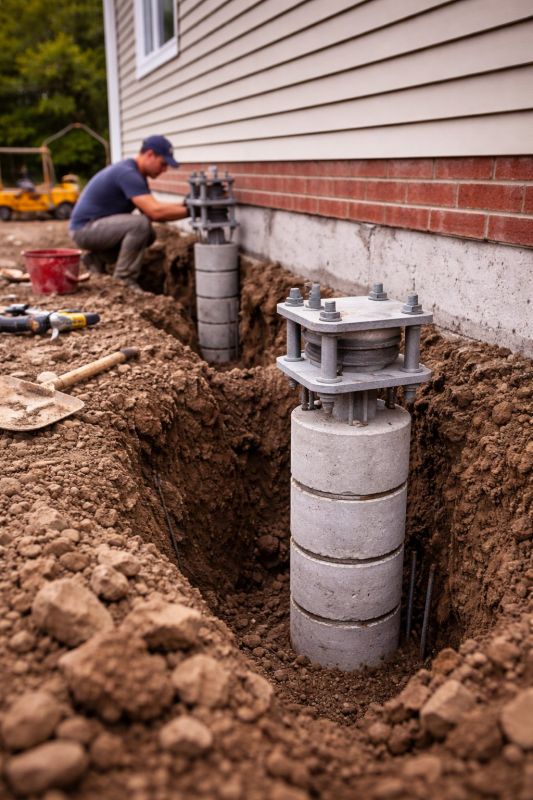 Helical Piers Installation in Albemarle, NC