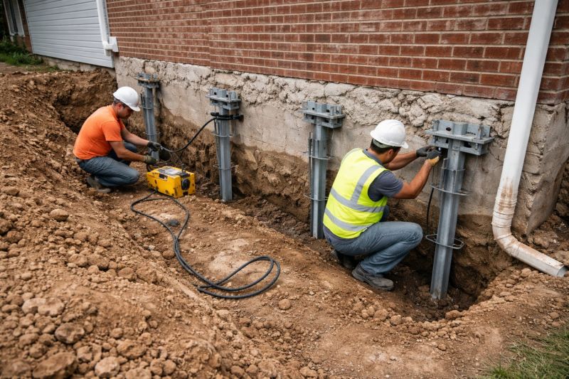 Helical Piers Installation in Albemarle, NC