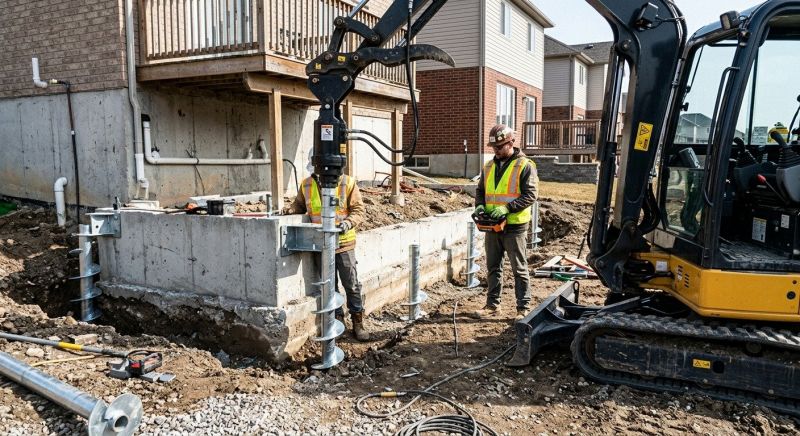 Helical Pile Installation in Albemarle, NC