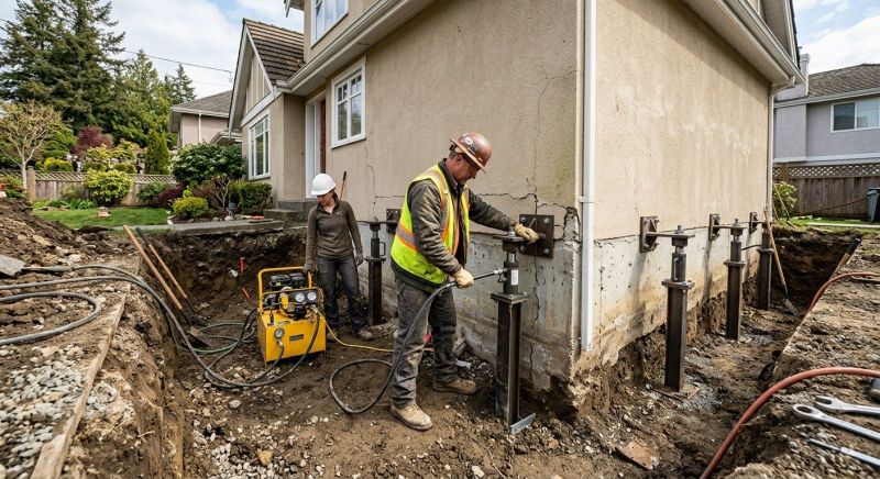Sinking Foundation Repair in Denton, NC