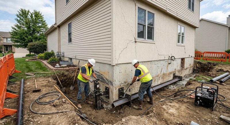 Sinking Foundation Repair in Norwood, NC