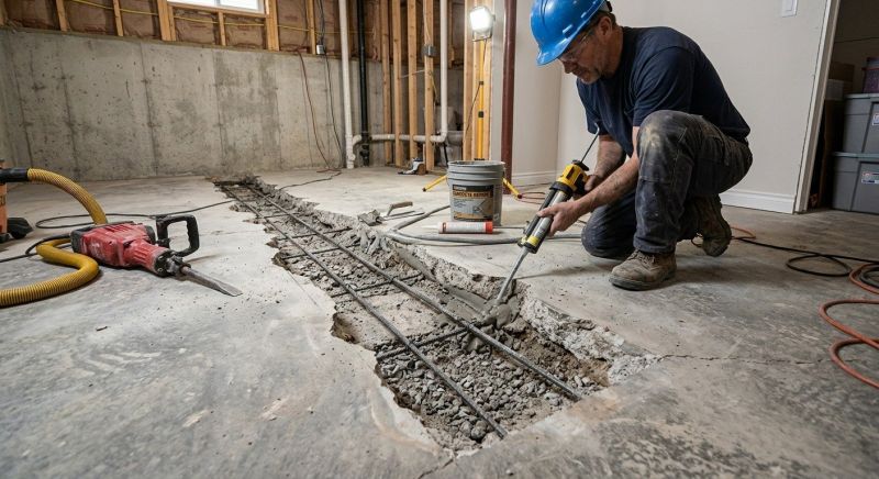 Slab Foundation Repair in Albemarle, NC
